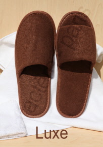 schokolade Pantoffeln Hote Slipper Vorne offen geschlossen